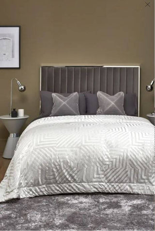 Geo abstract White cut Velvet bedspread - Premium Bedspread from NEXT - Just £35! Shop now at hstrends