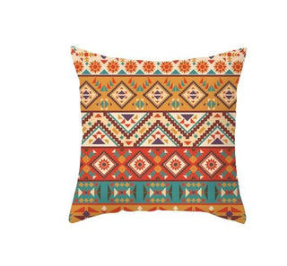 Bohemian Cushion Cover Colour Geometric Pattern Peach Skin Plush - Hstrends