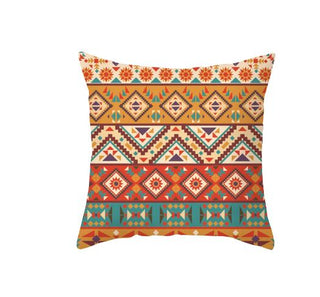 Bohemian Cushion Cover Colour Geometric Pattern Peach Skin Plush - Premium cushion cover from hstrends - Just £11! Shop now at hstrends