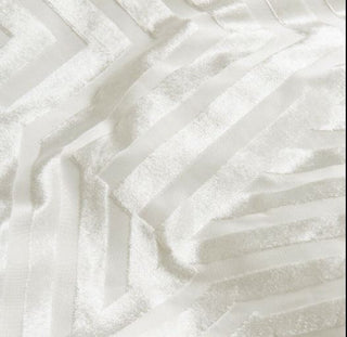 Geo abstract White cut Velvet duvet cover - Hstrends