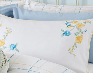 Laura Ashley Pale Gold Charlotte Duvet Cover and Pillowcase Set - Hstrends