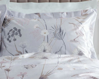 Velvet Floral Pampas Printed Duvet Cover and Pillowcase Set - Hstrends